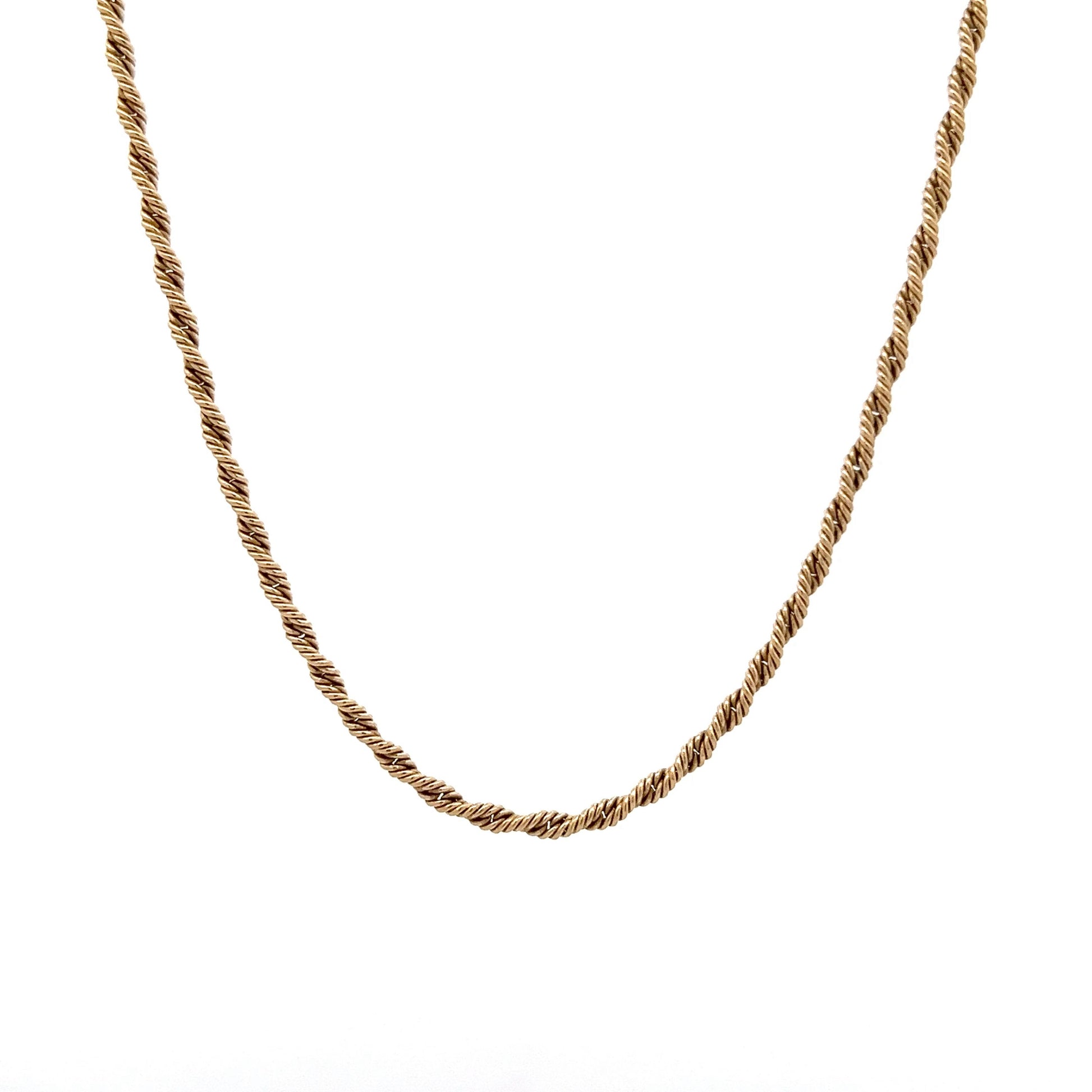 15 Inch Rope Chain Necklace in 14k Yellow Gold – Filigree Jewelers