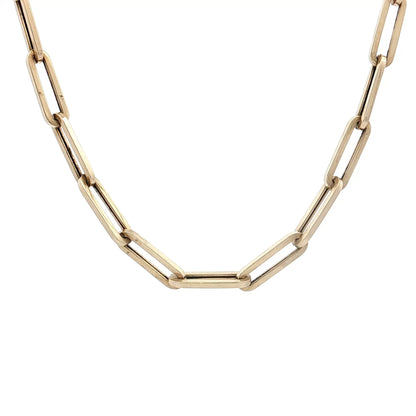 15" Paperclip Chain Necklace 14k Yellow Gold