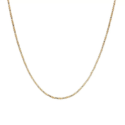 16.75" Twisted Box Chain Necklace 14k Yellow Gold