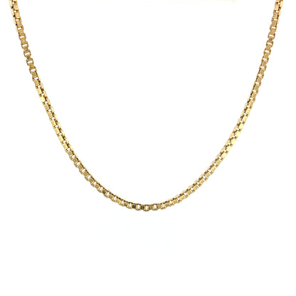 16" Box Chain Necklace 18k Yellow Gold