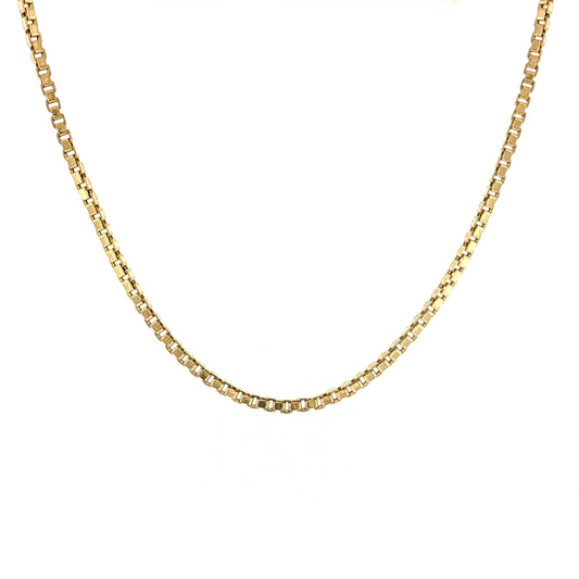 16" Box Chain Necklace 18k Yellow Gold