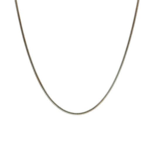 16" Snake Chain Necklace 18k White Gold