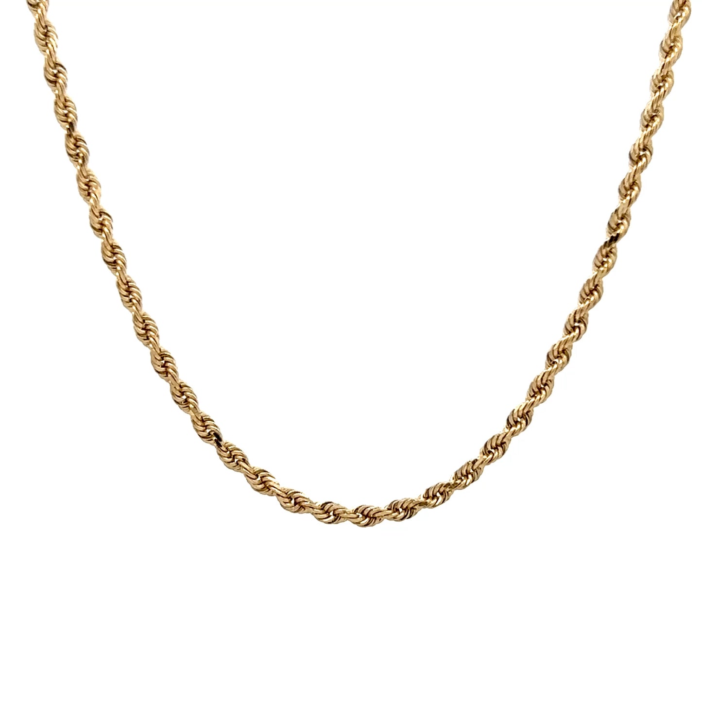 16" Twisted Rope Chain Necklace in 14k Yellow Gold