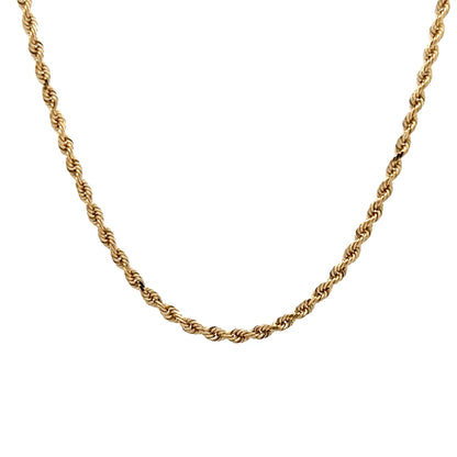 16" Twisted Rope Chain Necklace in 14k Yellow Gold