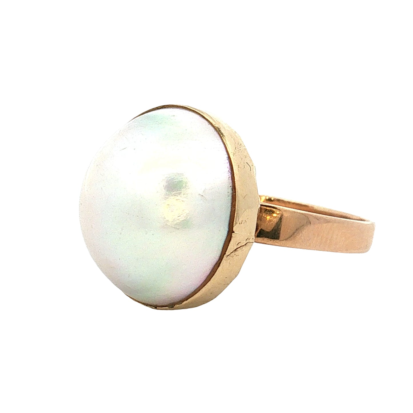 Pearl Cocktail Ring 14k Yellow Gold