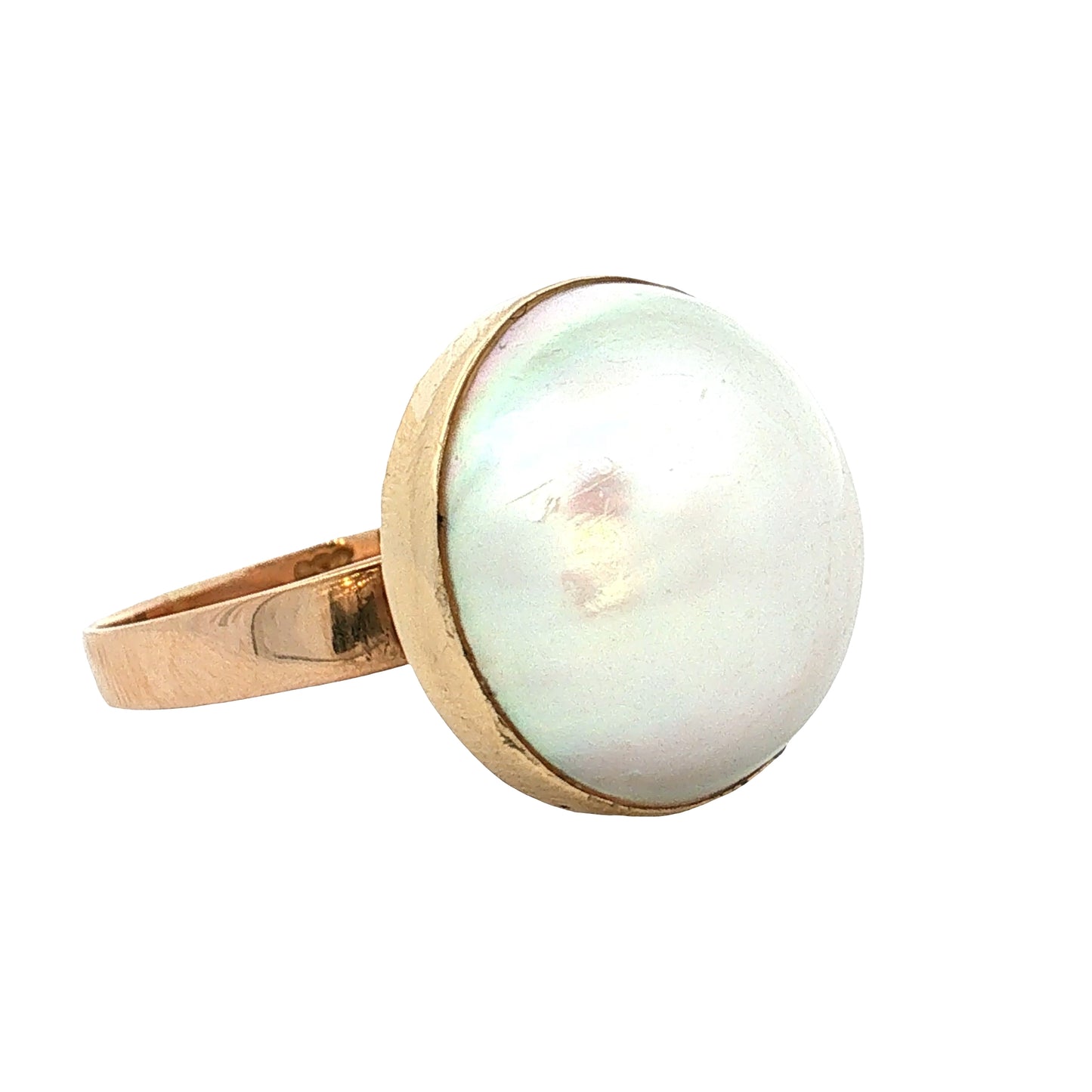 Pearl Cocktail Ring 14k Yellow Gold