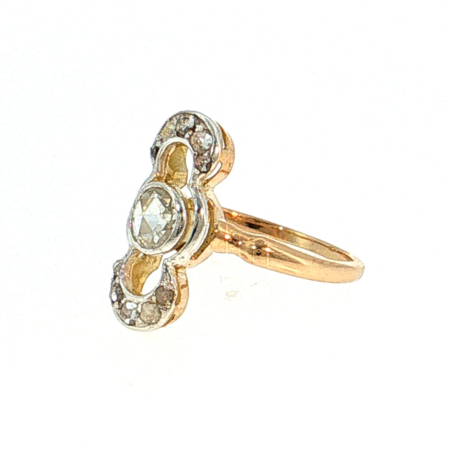 .60 Antique Georgian Diamond Cocktail Ring 14k
