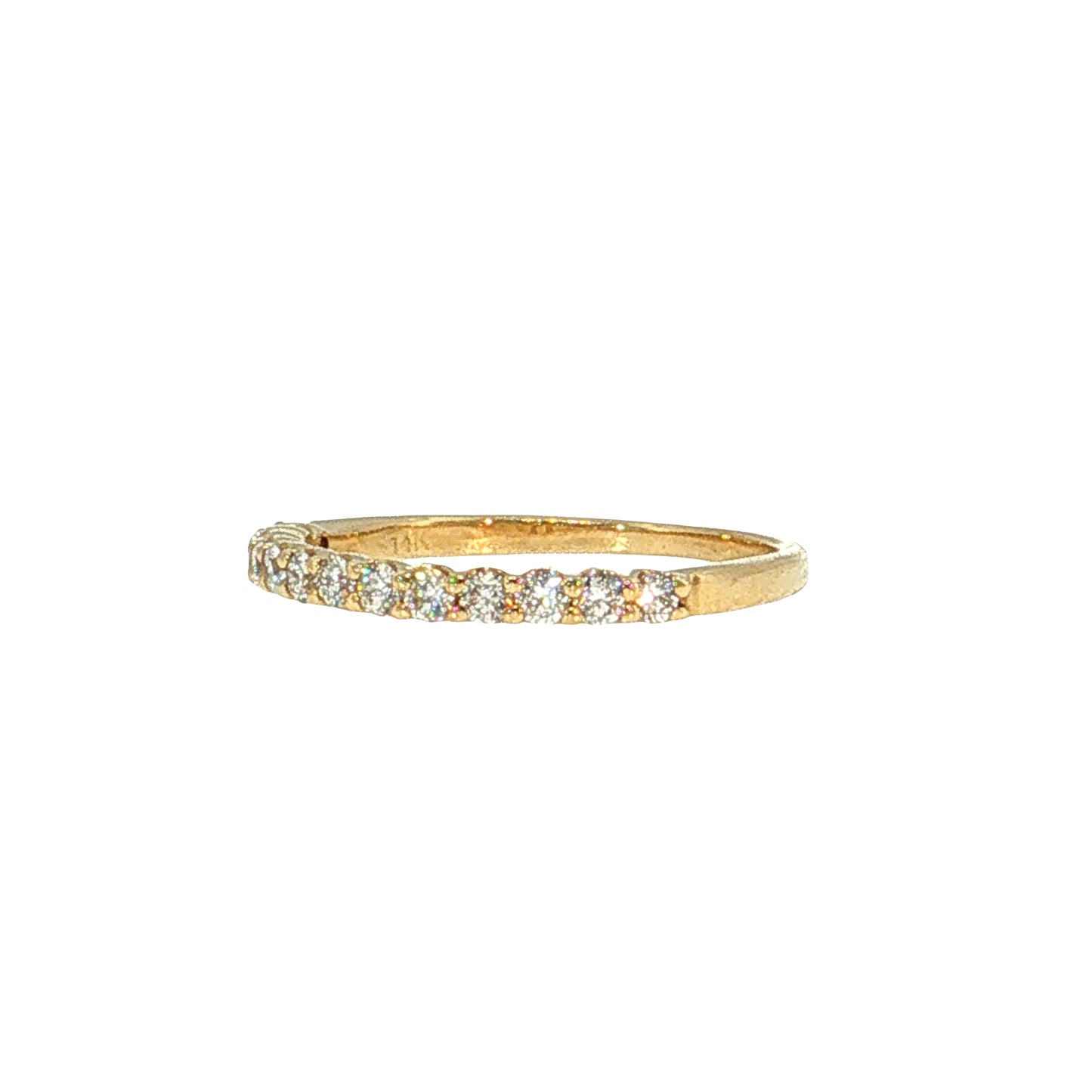 .36 Diamond Stacking Wedding Band 14k Yellow Gold
