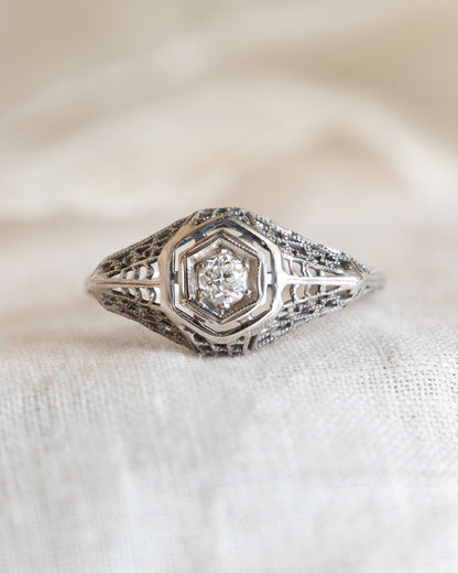 .15 Vintage Art Deco Diamond Engagement Ring 18k