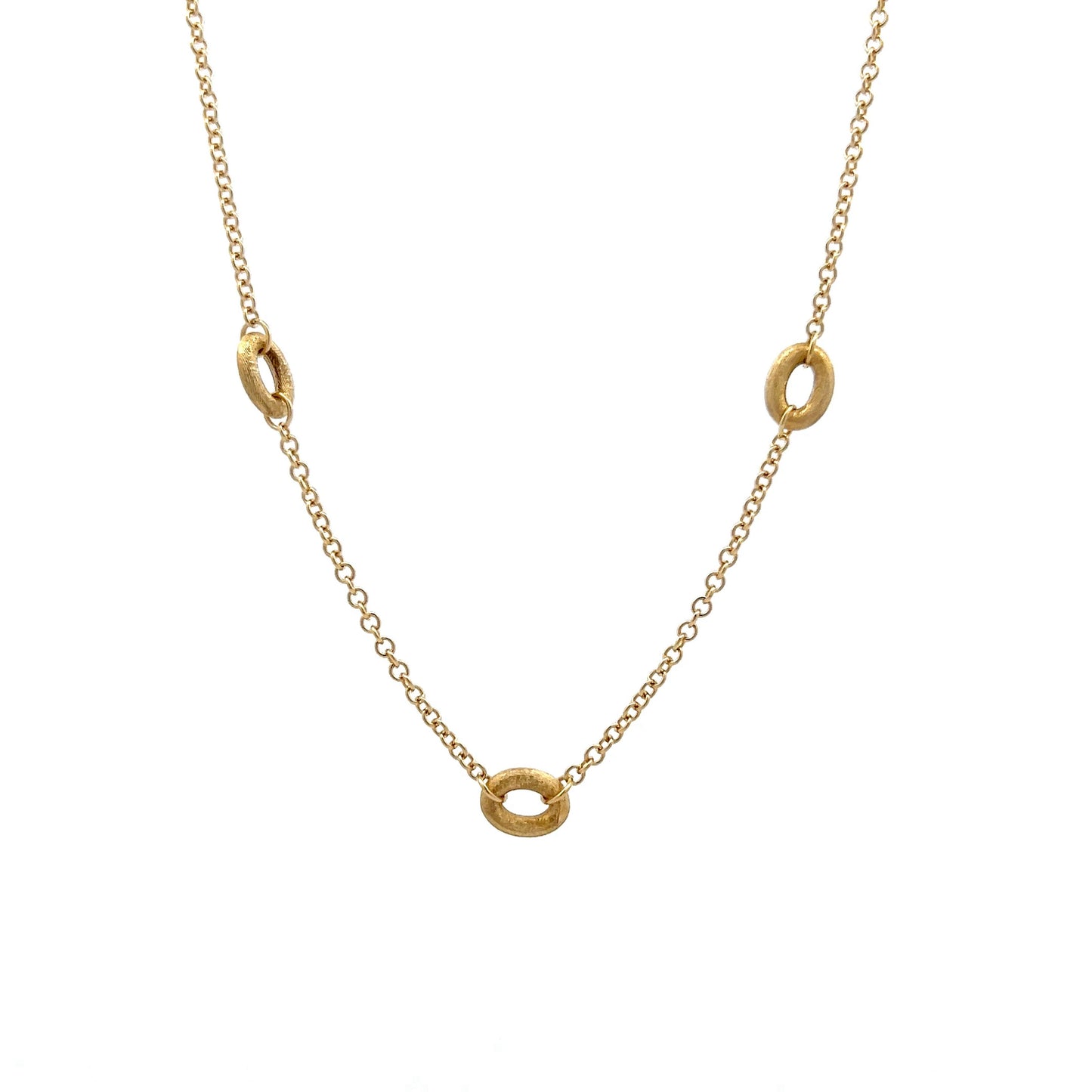 17" Cable Chain Link Necklace in 14k Yellow Gold