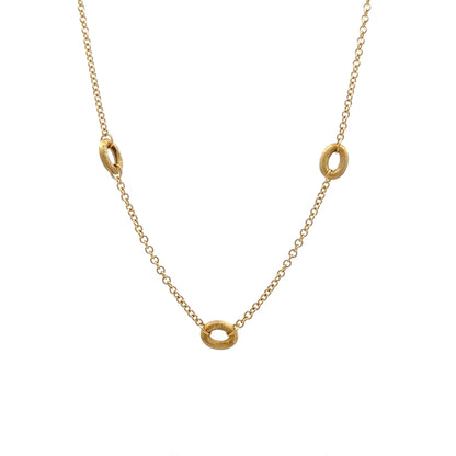 17" Cable Chain Link Necklace in 14k Yellow Gold