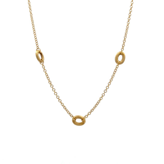 17" Cable Chain Link Necklace in 14k Yellow Gold