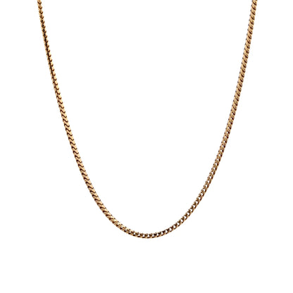 17" Snake Chain Necklace in 14k Yellow Gold