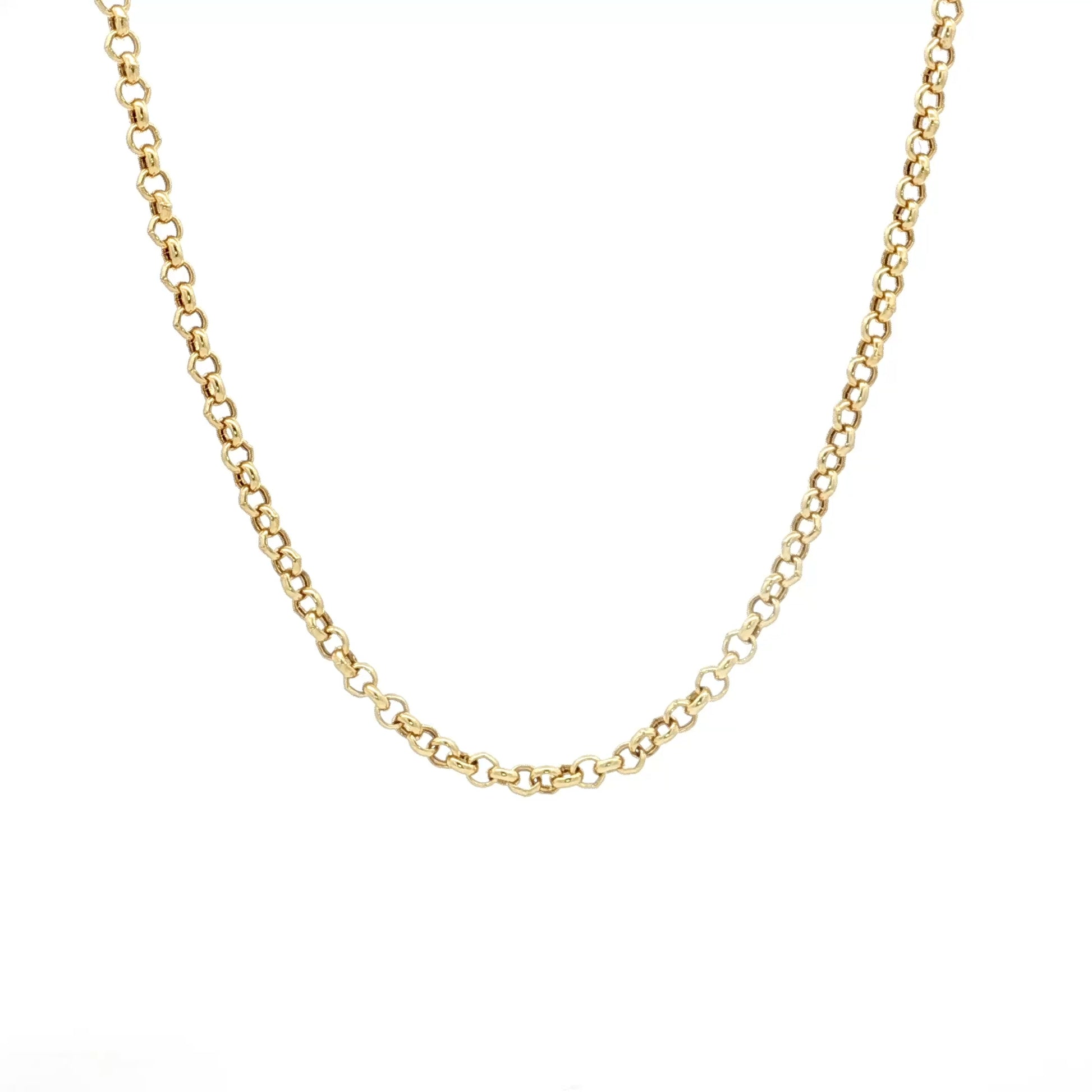 18" Classic Rolo Link Chain Necklace in 14k