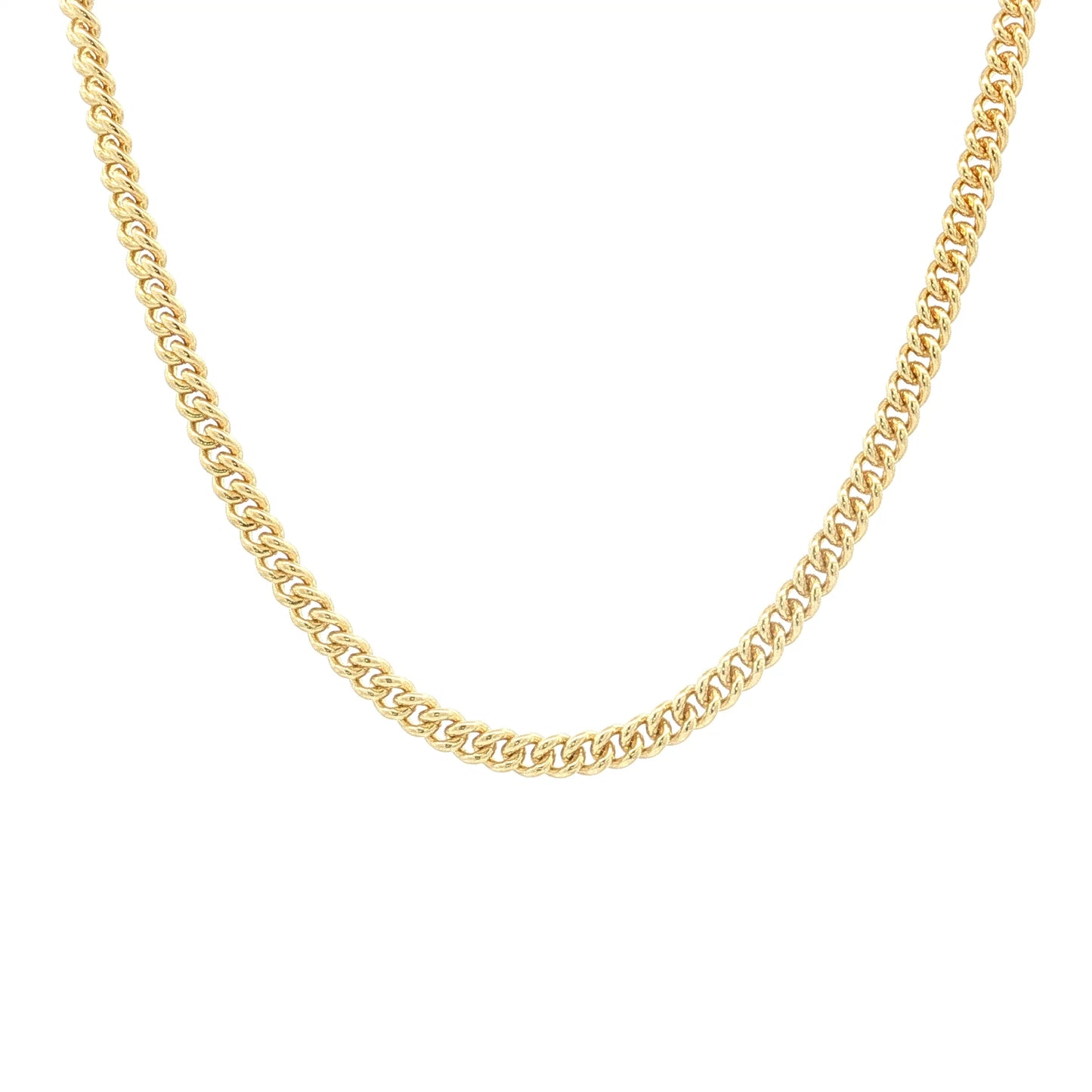 18" Curb Link Chain Necklace 14k Yellow Gold