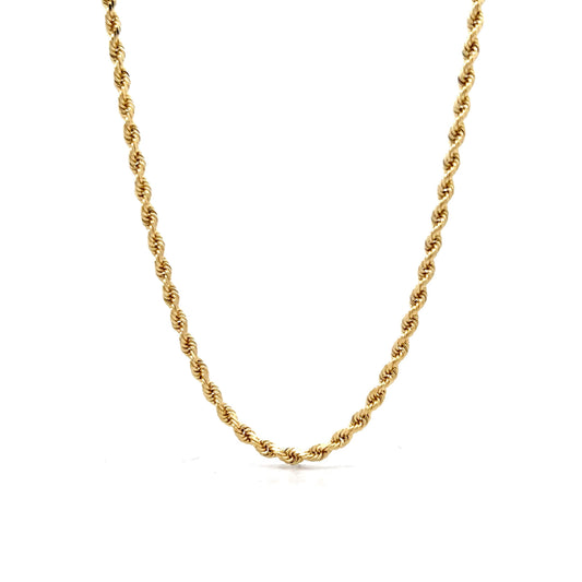 18 Inch Braided Chain Necklace in 14k Yellow Gold