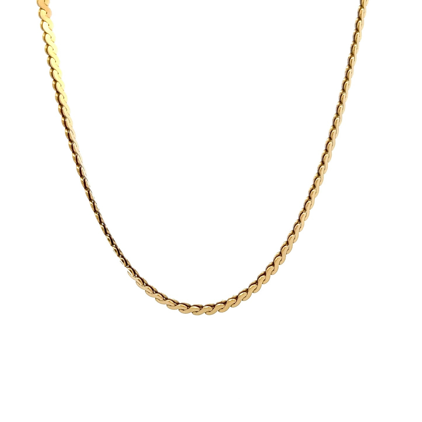 18 Inch S Chain Necklace in 18k Yellow Gold