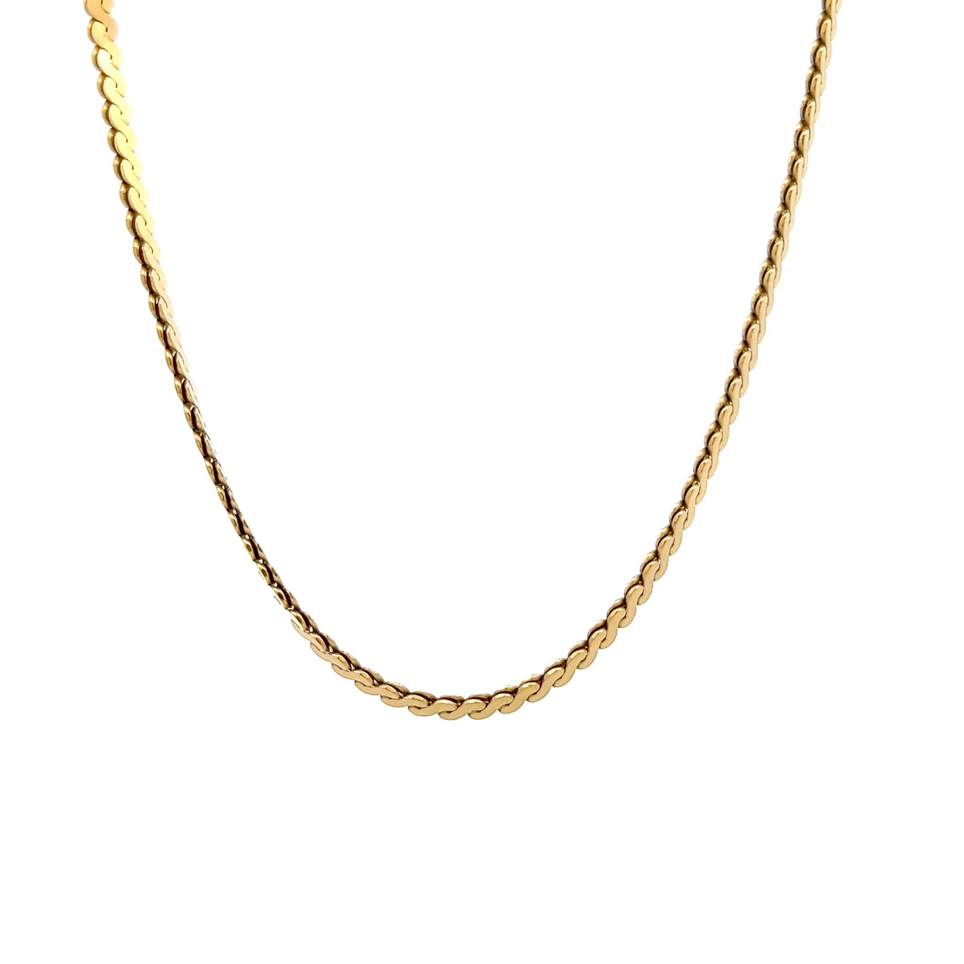 18 Inch S Chain Necklace in 18k Yellow Gold