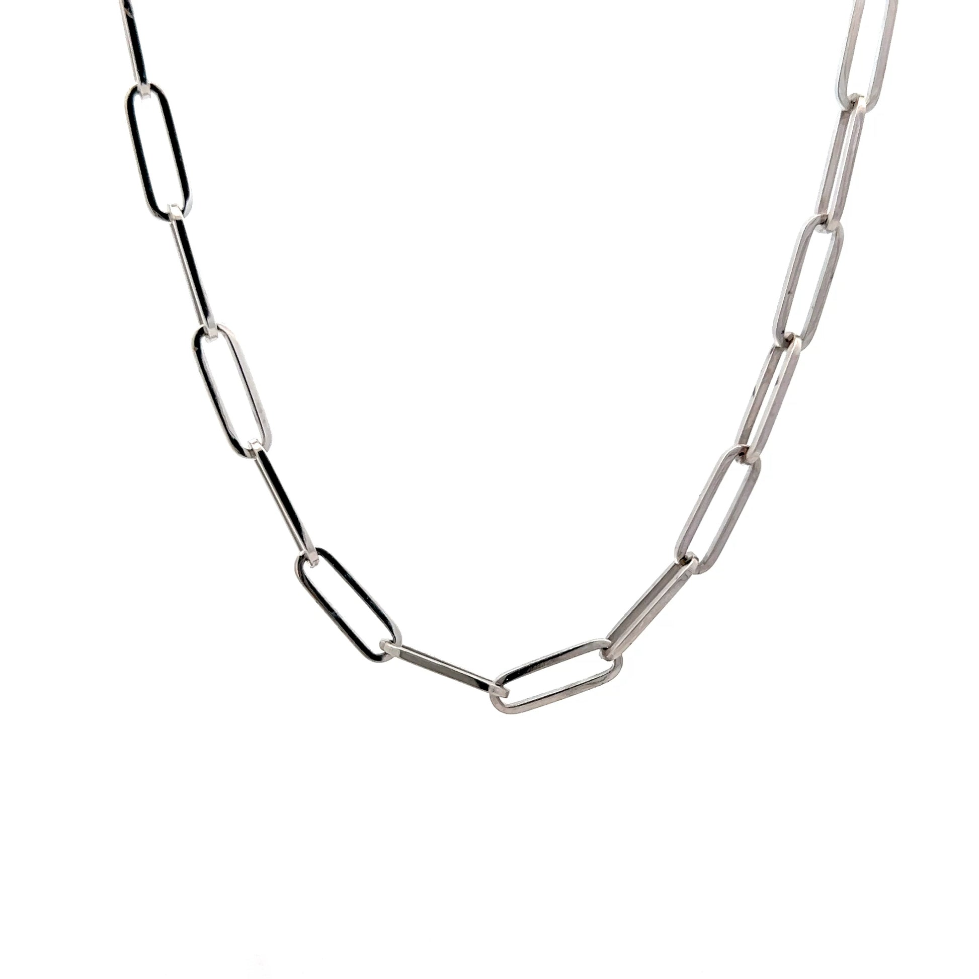 18" Large Paperclip Chain Necklace in 14k