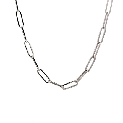 18" Large Paperclip Chain Necklace in 14k