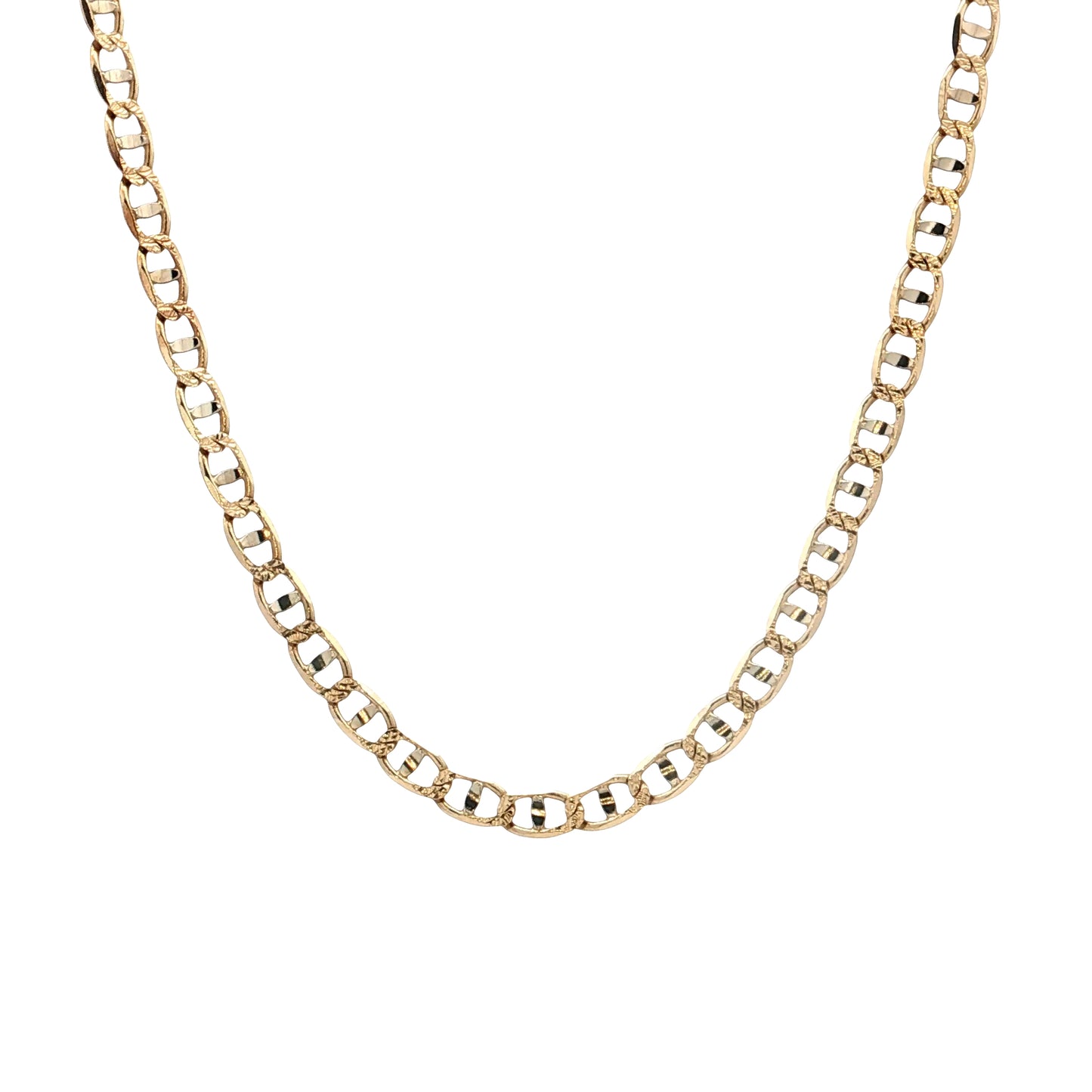 18" Mariner Oval Link Chain Necklace 14k Yellow Gold