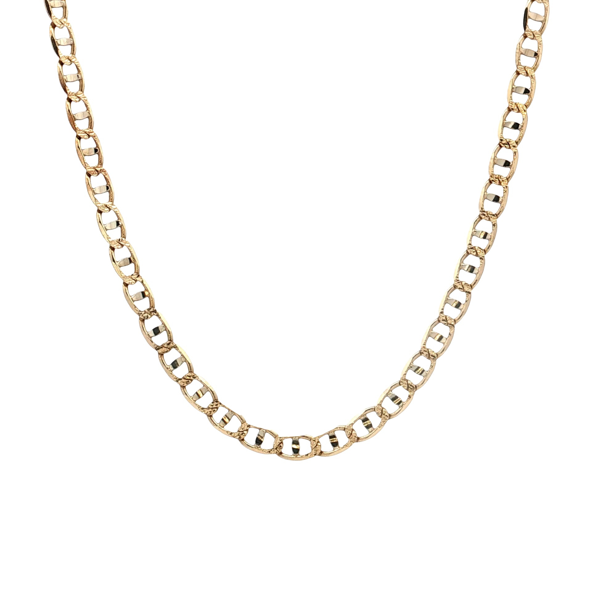 18" Mariner Oval Link Chain Necklace 14k Yellow Gold