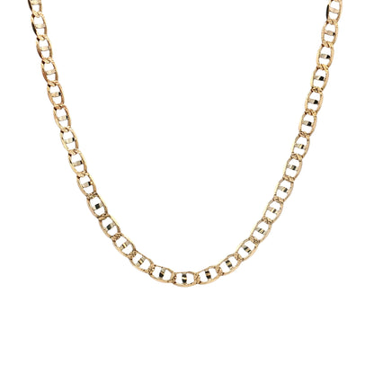 18" Mariner Oval Link Chain Necklace 14k Yellow Gold