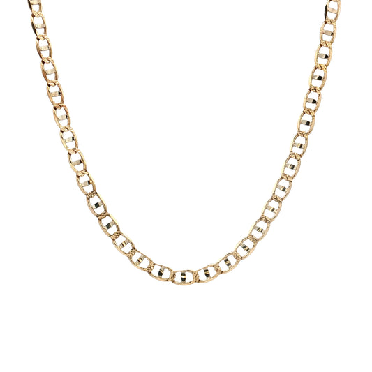 18" Mariner Oval Link Chain Necklace 14k Yellow Gold
