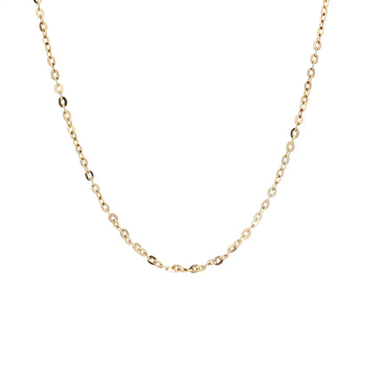 18" Oval Link Cable Chain Necklace in 14k Yellow Gold