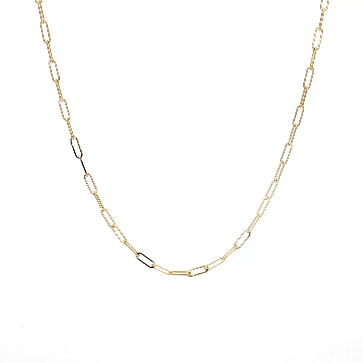 18" Paperclip Chain Necklace 14k Yellow Gold