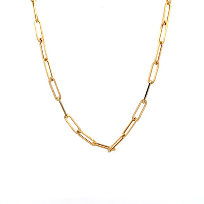 18" Paperclip Chain Necklace in 18k Yellow Gold