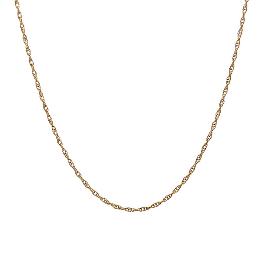 18" Singapore Chain Necklace in 14k Yellow Gold