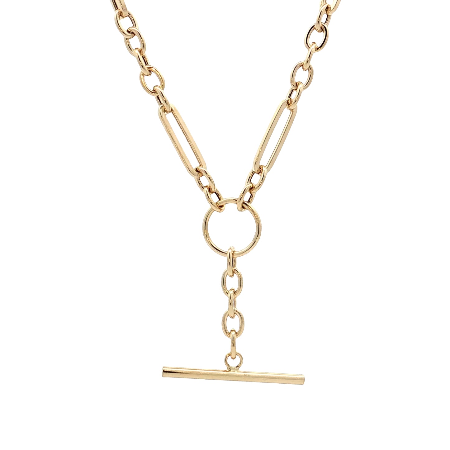 18" Toggle Chain Necklace in 14k Yellow Gold