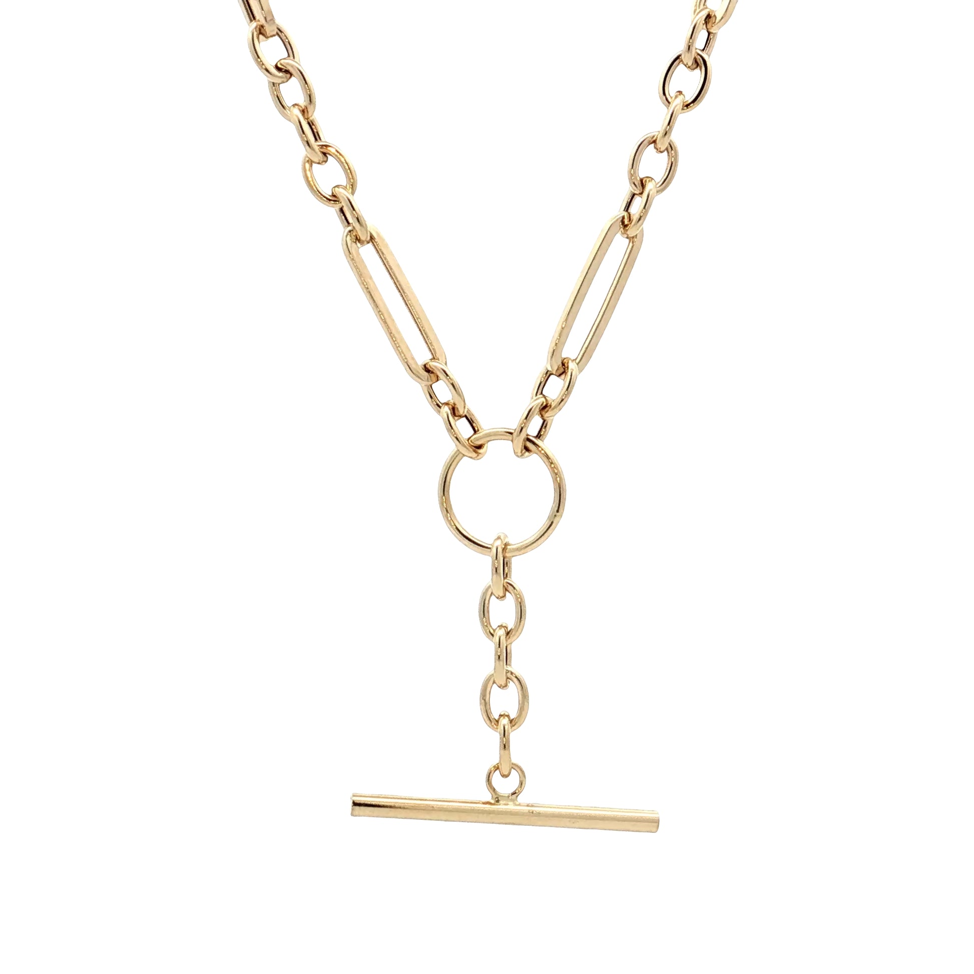 18" Toggle Chain Necklace in 14k Yellow Gold