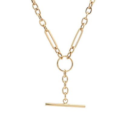 18" Toggle Chain Necklace in 14k Yellow Gold