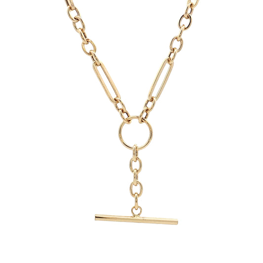 18" Toggle Chain Necklace in 14k Yellow Gold