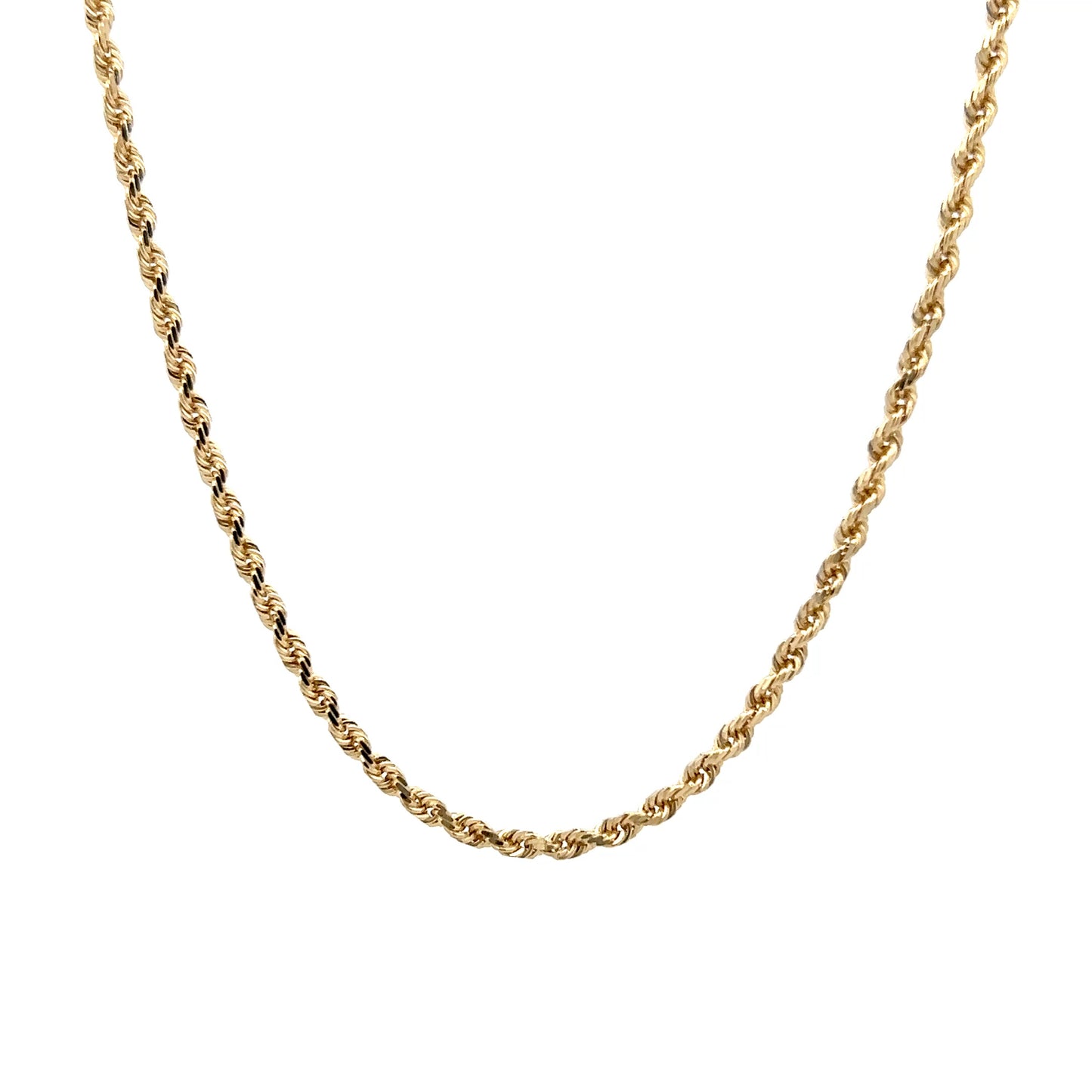 18" Twisted Rope Chain Necklace in 14k Yellow Gold