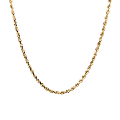 18" Twisted Rope Chain Necklace in 14k Yellow Gold