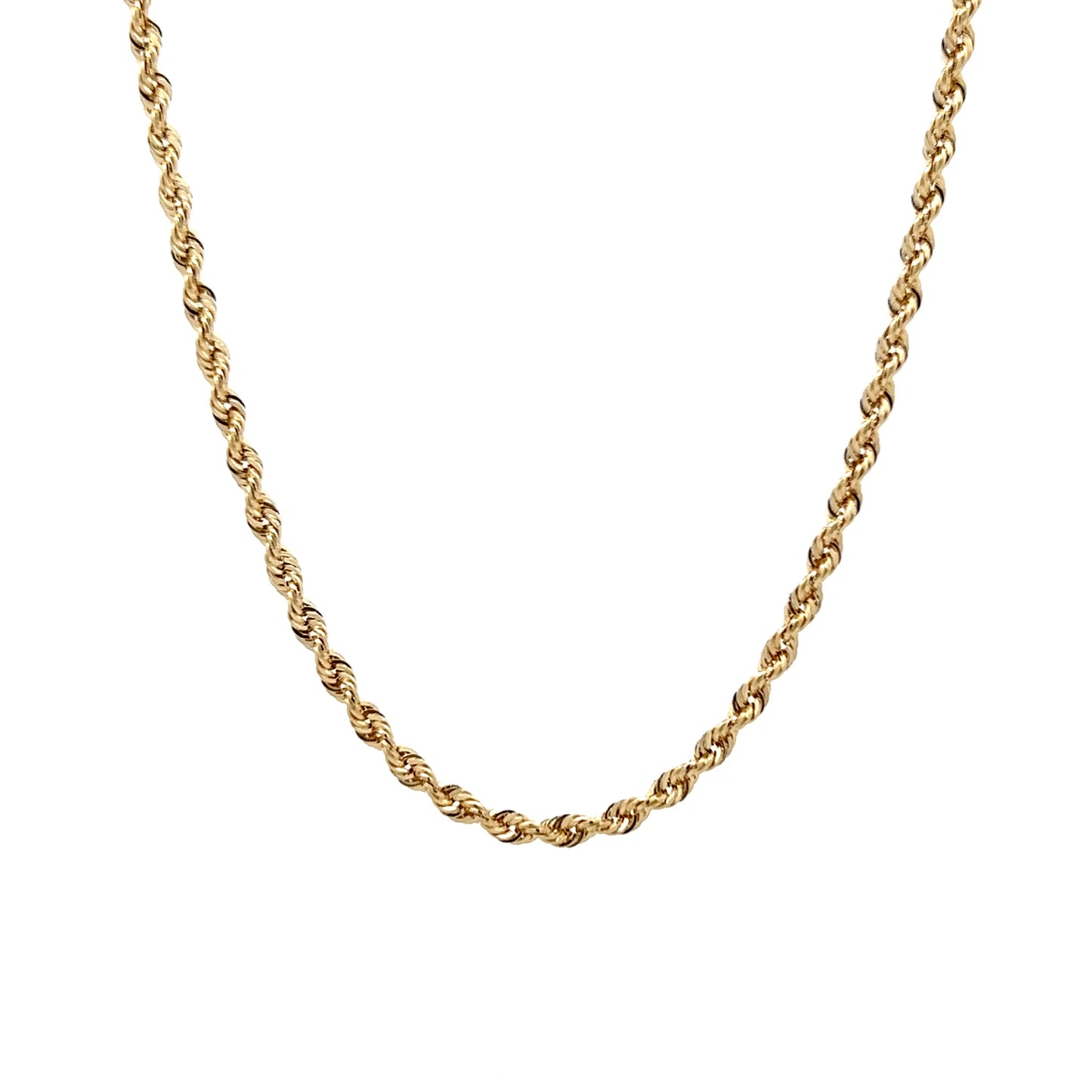 18" Twisted Woven Link Necklace in 14k Yellow Gold