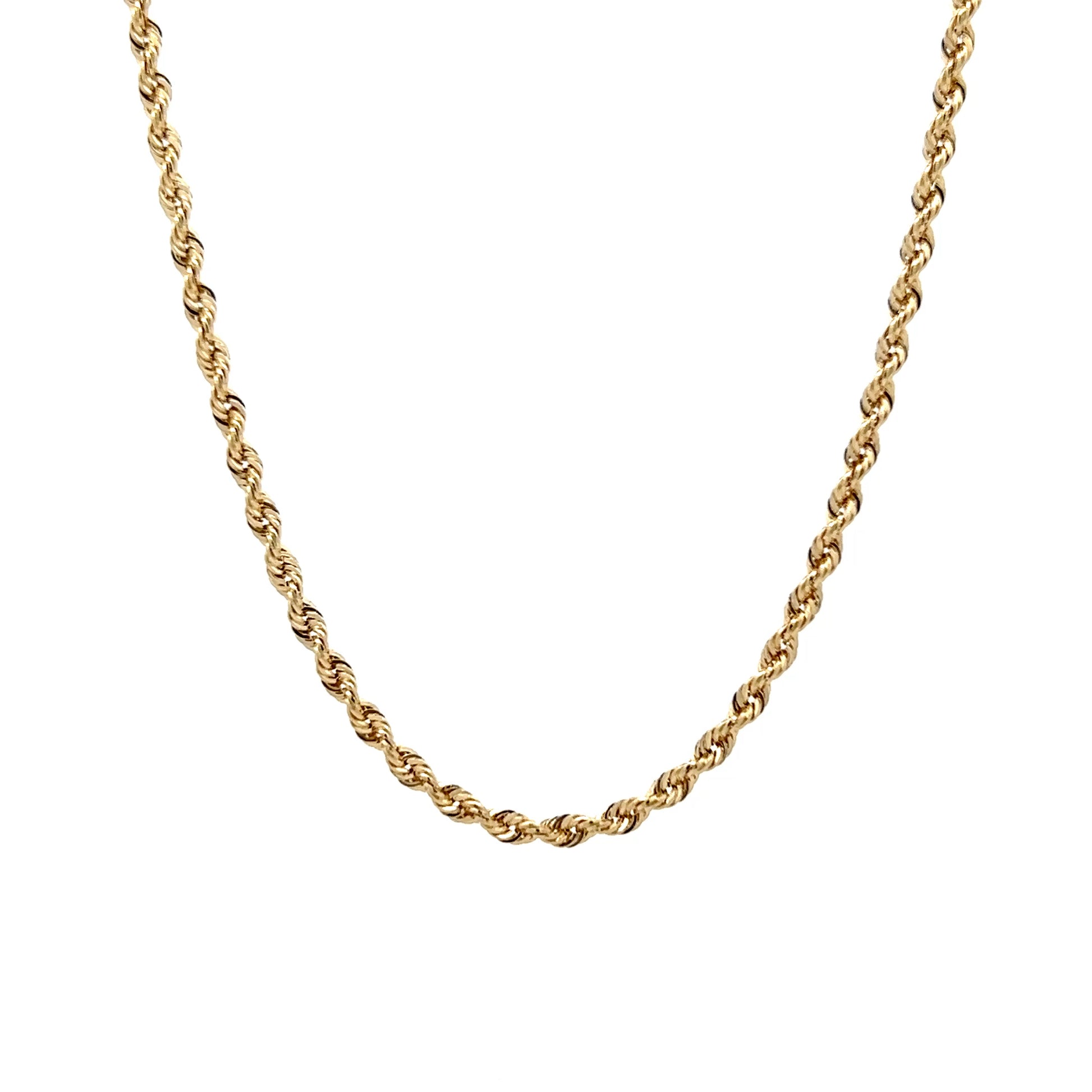 18" Twisted Woven Link Necklace in 14k Yellow Gold