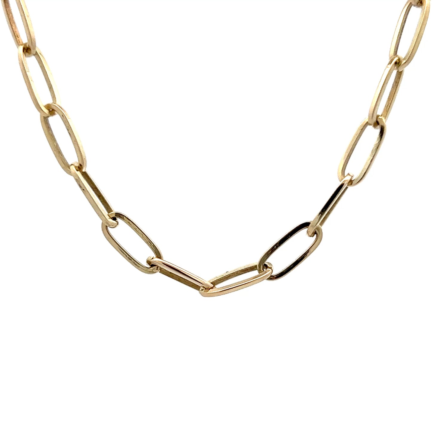 19.75" Paperclip Chain Necklace 14k Yellow Gold