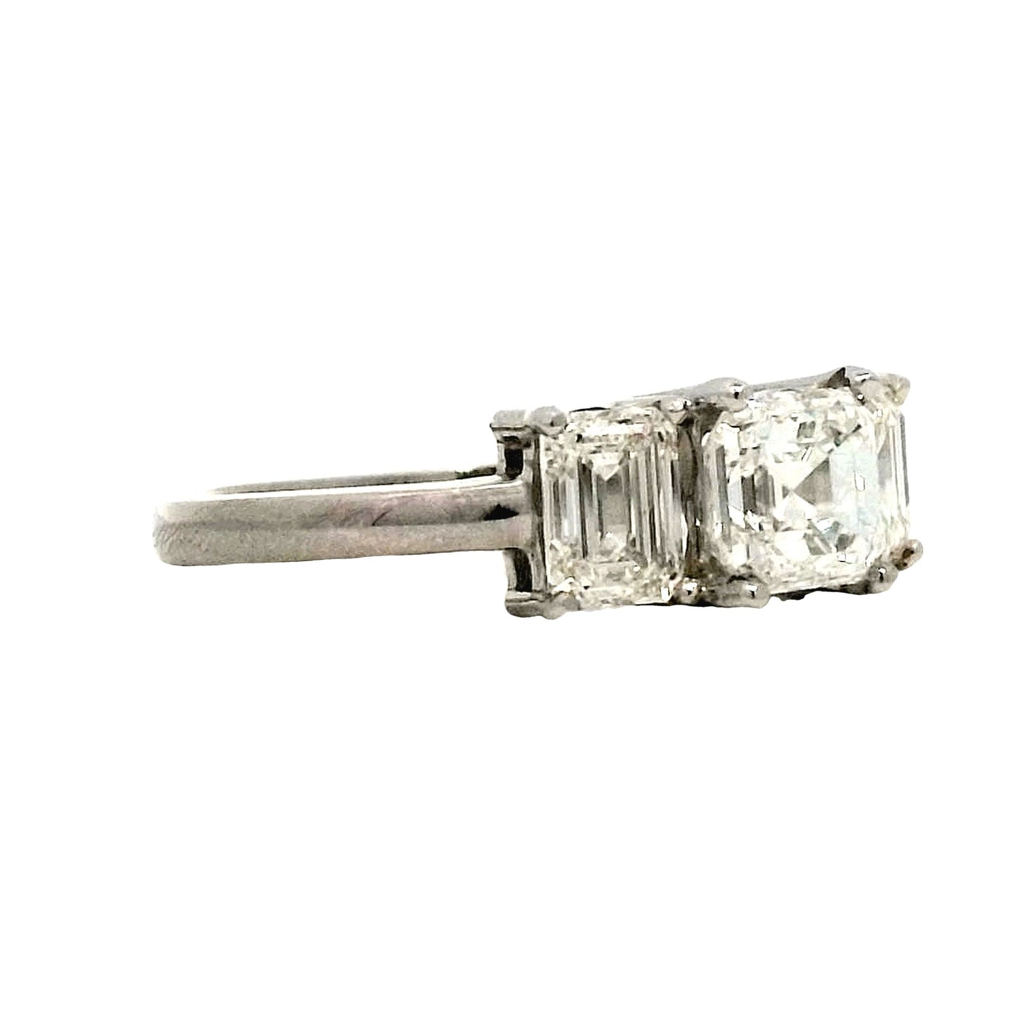1.00 Carat Asscher Diamond Engagement Ring in Platinum