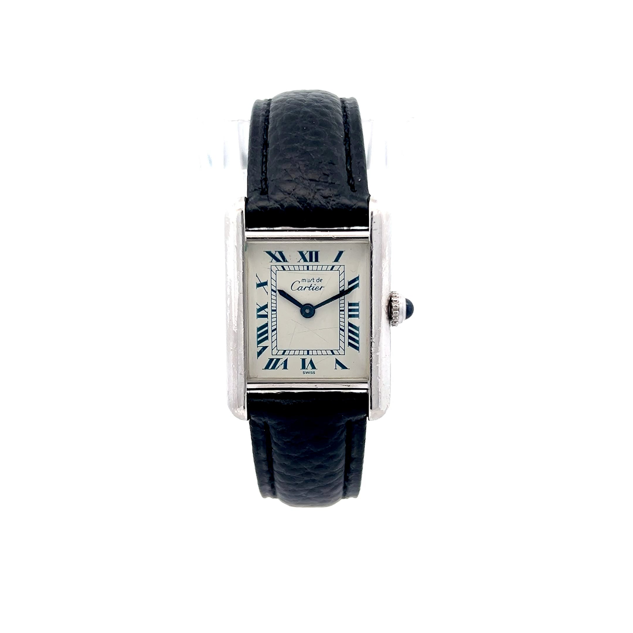 1980s Cartier Tank Small Ladies Watch Sterling Silver – Filigree