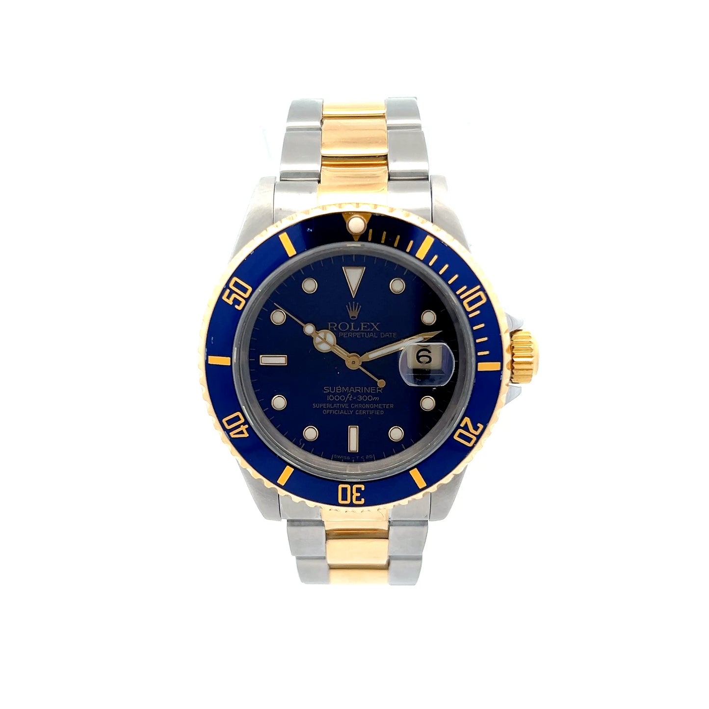 1991 Purple Rolex Submariner 16613 40mm Two-Tone 18k