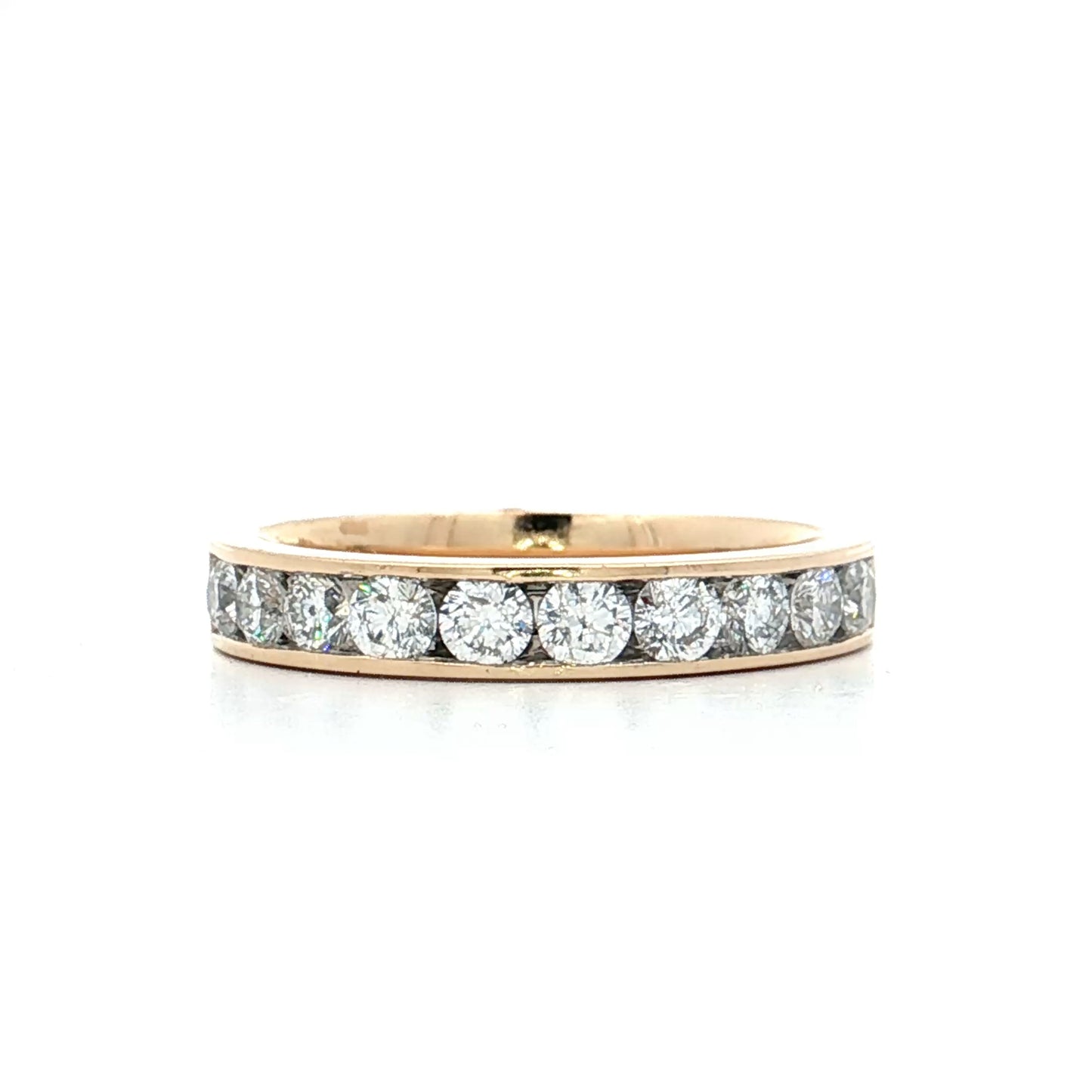 1 Carat Diamond Half Eternity Wedding Band 14k