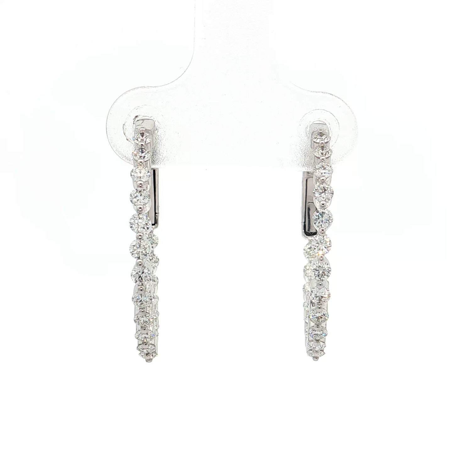 1 Carat Diamond Inside-Out Hoop Earrings 14k