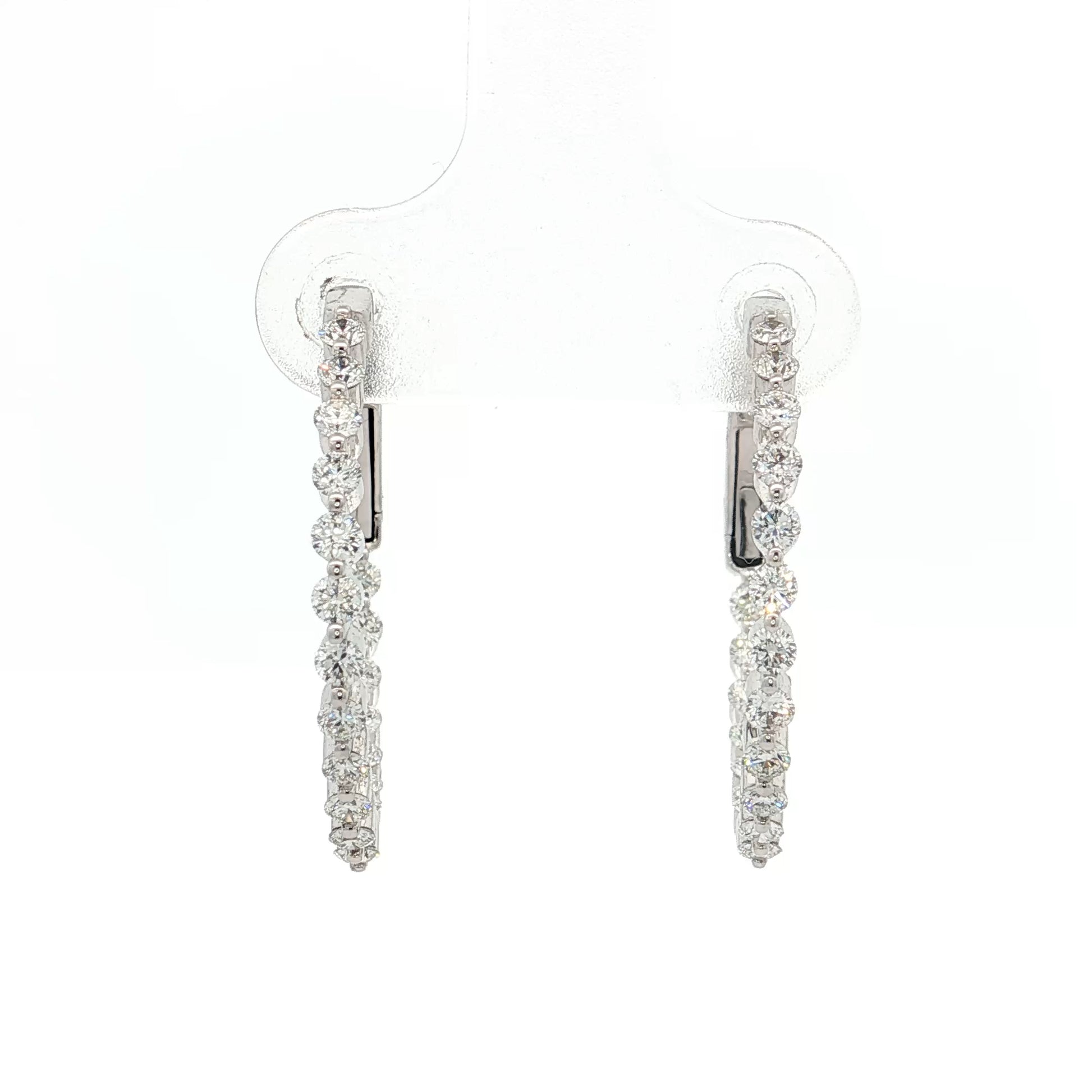 1 Carat Diamond Inside-Out Hoop Earrings 14k