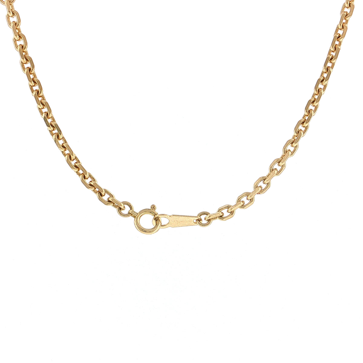 Octagonal Curb Link Chain Necklace 18k Yellow Gold