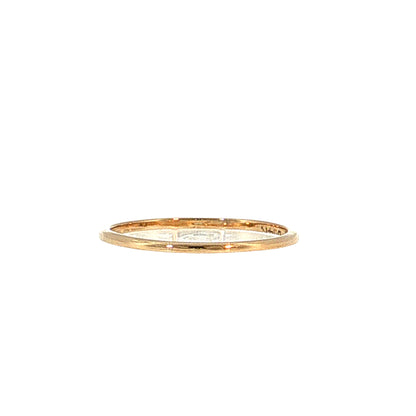 1mm Flat Edge Wedding Band 14k Yellow Gold