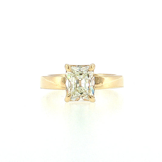 2.00 GIA Old Mine Cushion Diamond Engagement Ring 14K